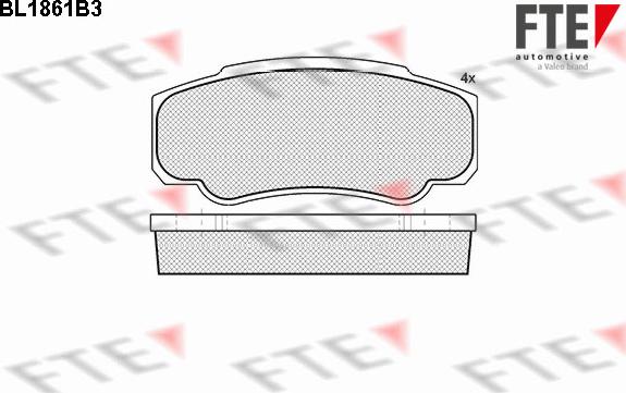 FTE 9010442 - Brake Pad Set, disc brake www.autospares.lv