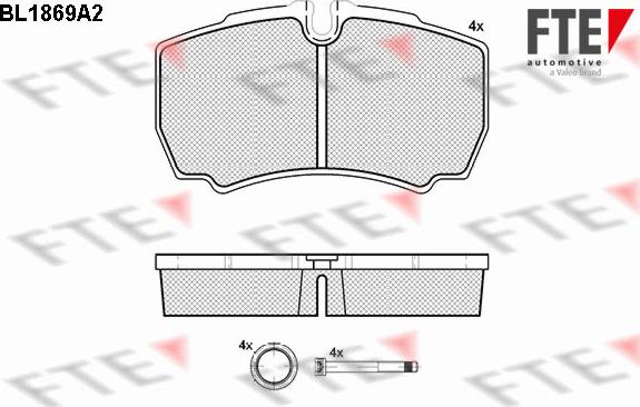 FTE 9010447 - Brake Pad Set, disc brake www.autospares.lv