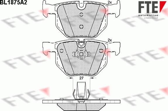 FTE BL1875A2 - Brake Pad Set, disc brake www.autospares.lv