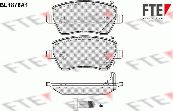 FTE BL1876A4 - Brake Pad Set, disc brake www.autospares.lv