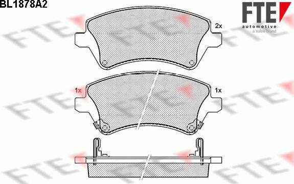 FTE BL1878A2 - Bremžu uzliku kompl., Disku bremzes www.autospares.lv