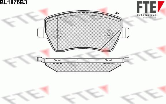 FTE BL1876B3 - Brake Pad Set, disc brake www.autospares.lv