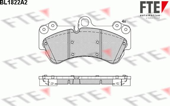 FTE BL1822A2 - Bremžu uzliku kompl., Disku bremzes www.autospares.lv