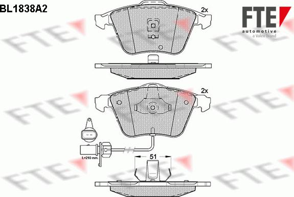 FTE 9010414 - Тормозные колодки, дисковые, комплект www.autospares.lv