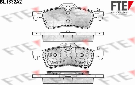 FTE BL1832A2 - Bremžu uzliku kompl., Disku bremzes www.autospares.lv