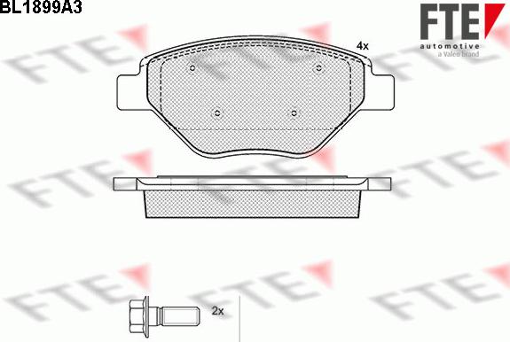 FTE 9010486 - Bremžu uzliku kompl., Disku bremzes www.autospares.lv