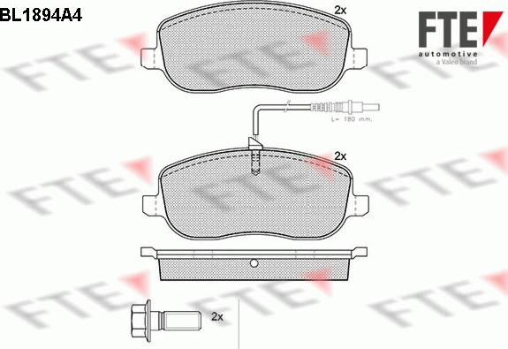 FTE BL1894A4 - Bremžu uzliku kompl., Disku bremzes www.autospares.lv