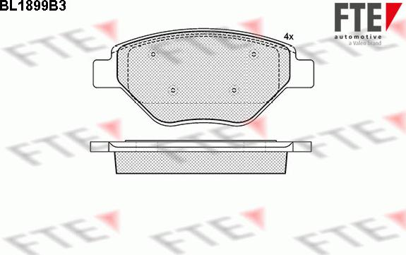 FTE 9010487 - Bremžu uzliku kompl., Disku bremzes www.autospares.lv