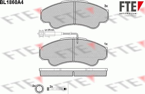 FTE 9010439 - Brake Pad Set, disc brake www.autospares.lv