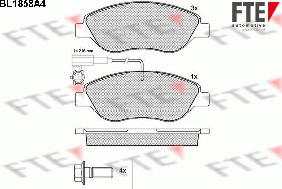 FTE 9010435 - Bremžu uzliku kompl., Disku bremzes www.autospares.lv