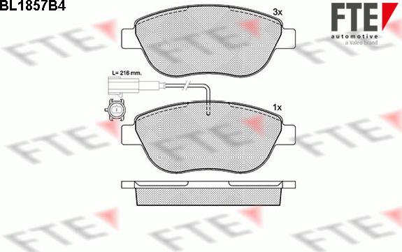 FTE 9010433 - Тормозные колодки, дисковые, комплект www.autospares.lv