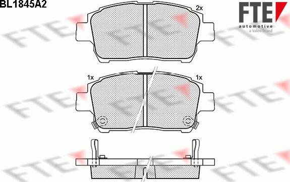 FTE 9010425 - Тормозные колодки, дисковые, комплект www.autospares.lv