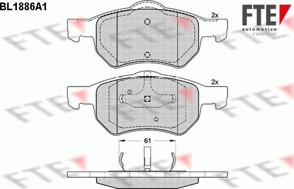 FTE 9010471 - Bremžu uzliku kompl., Disku bremzes www.autospares.lv