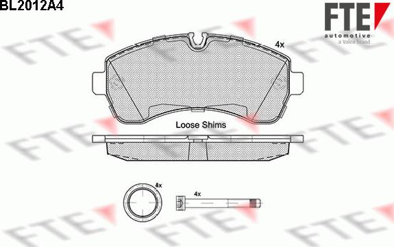 FTE 9010599 - Bremžu uzliku kompl., Disku bremzes autospares.lv