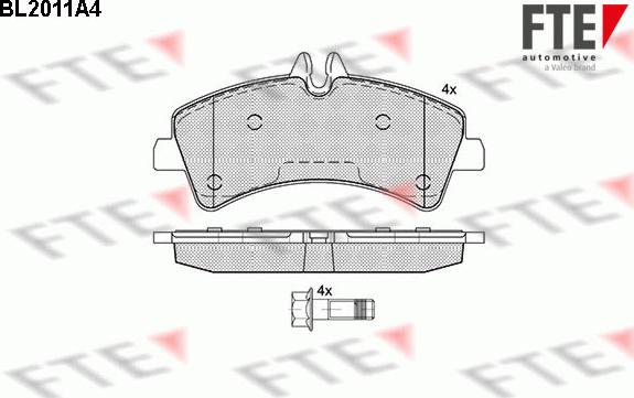 FTE 9010598 - Bremžu uzliku kompl., Disku bremzes www.autospares.lv