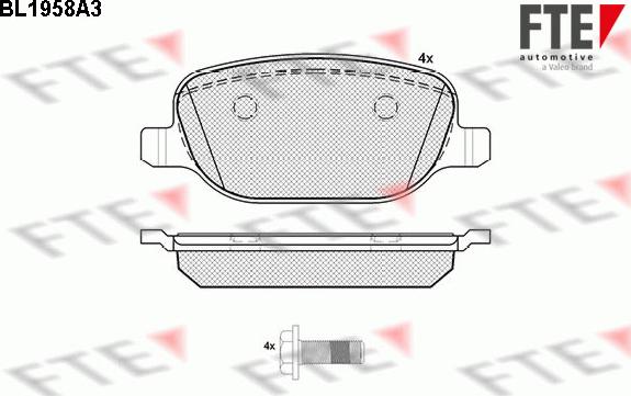 FTE 9010544 - Bremžu uzliku kompl., Disku bremzes www.autospares.lv