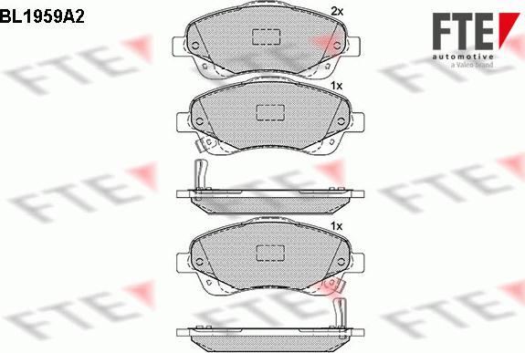 FTE 9010545 - Bremžu uzliku kompl., Disku bremzes autospares.lv