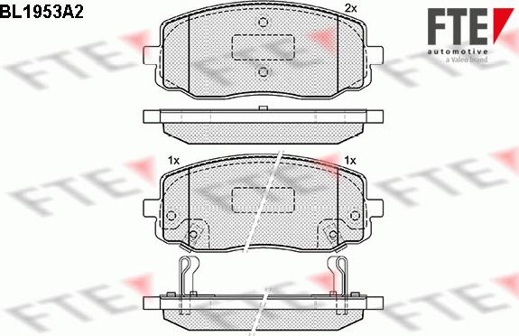 FTE BL1953A2 - Bremžu uzliku kompl., Disku bremzes www.autospares.lv