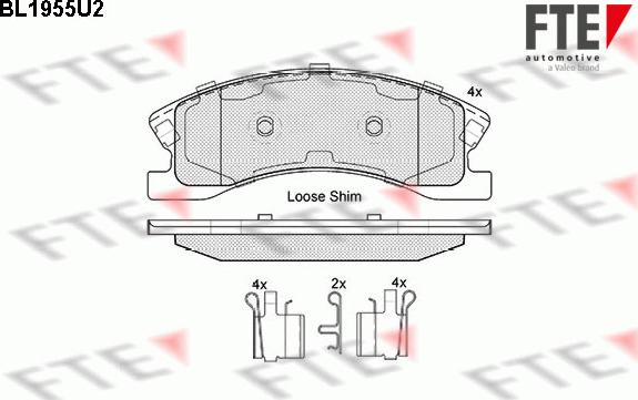 FTE 9010542 - Bremžu uzliku kompl., Disku bremzes www.autospares.lv