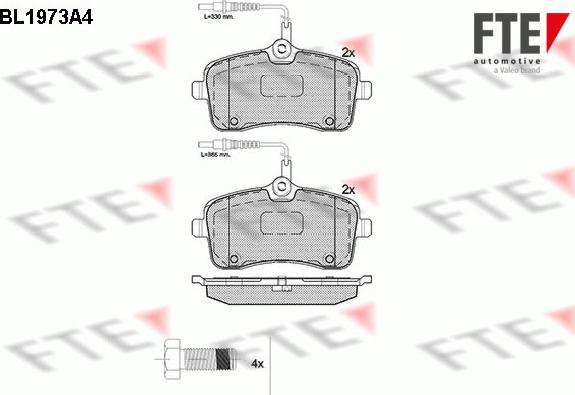 FTE 9010559 - Bremžu uzliku kompl., Disku bremzes www.autospares.lv