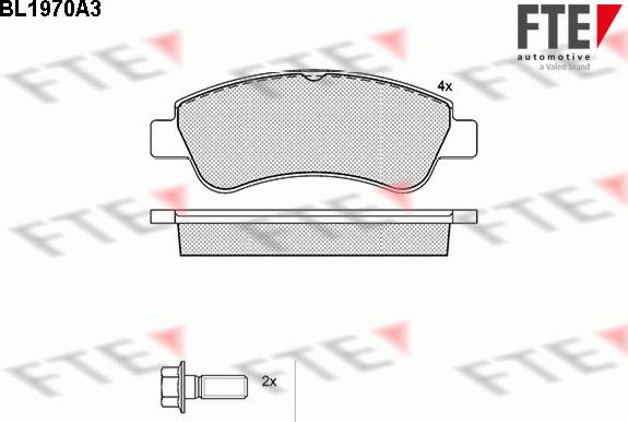 FTE 9010554 - Bremžu uzliku kompl., Disku bremzes autospares.lv