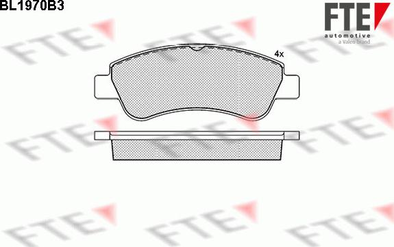 FTE BL1970B3 - Brake Pad Set, disc brake www.autospares.lv