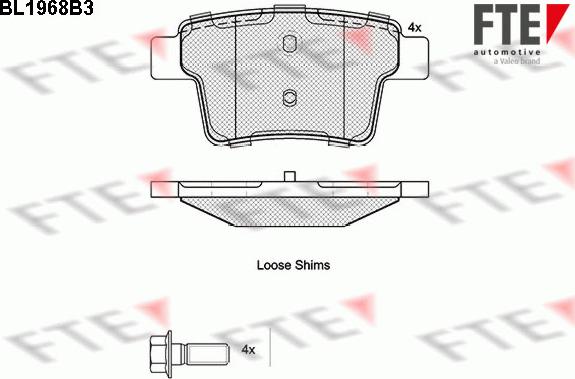 FTE 9010552 - Bremžu uzliku kompl., Disku bremzes autospares.lv