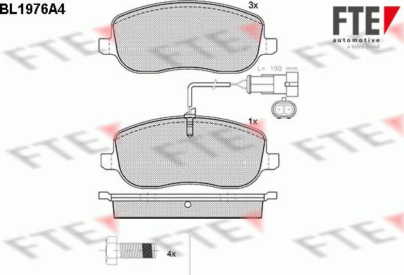 FTE 9010565 - Bremžu uzliku kompl., Disku bremzes www.autospares.lv