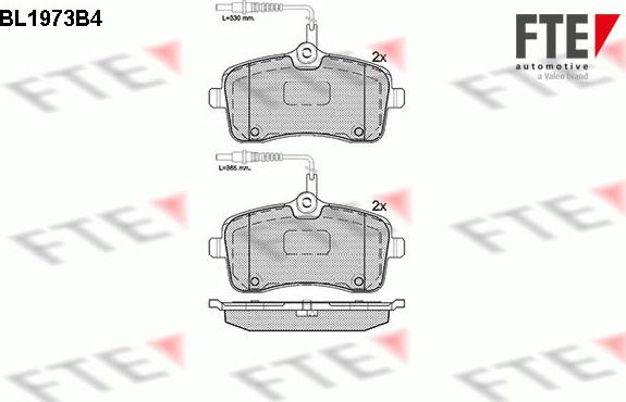 FTE 9010560 - Bremžu uzliku kompl., Disku bremzes www.autospares.lv