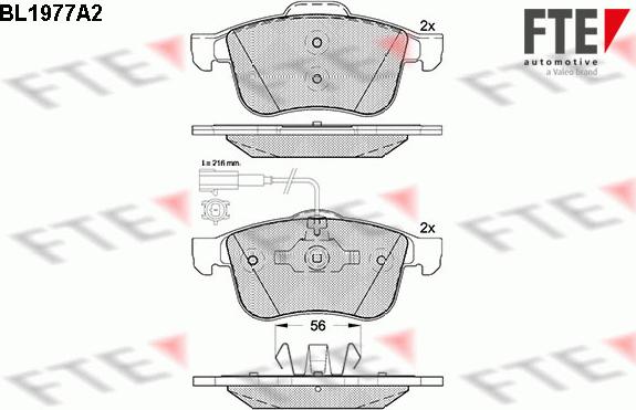 FTE 9010567 - Bremžu uzliku kompl., Disku bremzes www.autospares.lv