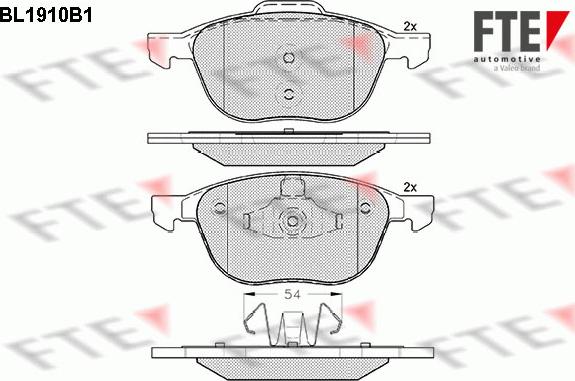 FTE 9010500 - Bremžu uzliku kompl., Disku bremzes autospares.lv