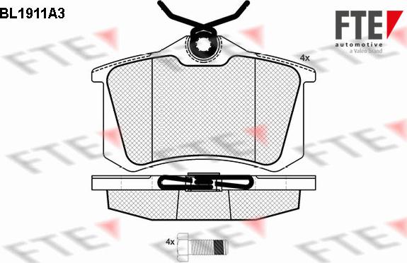 FTE 9010501 - Brake Pad Set, disc brake www.autospares.lv