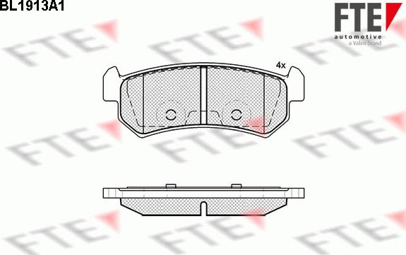 FTE 9010503 - Bremžu uzliku kompl., Disku bremzes autospares.lv