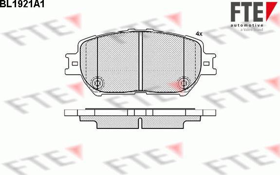 FTE 9010507 - Тормозные колодки, дисковые, комплект www.autospares.lv