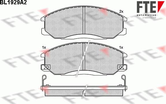 FTE 9010519 - Brake Pad Set, disc brake www.autospares.lv