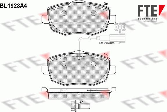 FTE 9010517 - Bremžu uzliku kompl., Disku bremzes www.autospares.lv