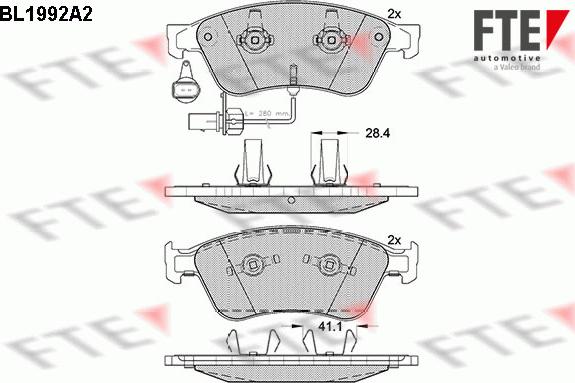 FTE 9010580 - Bremžu uzliku kompl., Disku bremzes www.autospares.lv