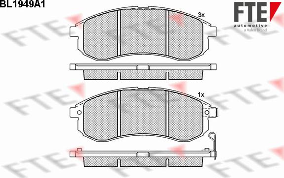 FTE BL1949A1 - Brake Pad Set, disc brake www.autospares.lv