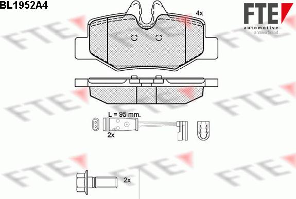 FTE 9010538 - Bremžu uzliku kompl., Disku bremzes www.autospares.lv