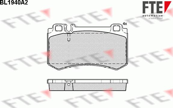 FTE BL1940A2 - Bremžu uzliku kompl., Disku bremzes www.autospares.lv