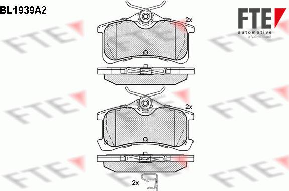 FTE 9010532 - Brake Pad Set, disc brake www.autospares.lv