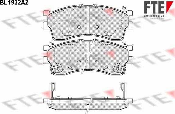 FTE 9010522 - Тормозные колодки, дисковые, комплект www.autospares.lv