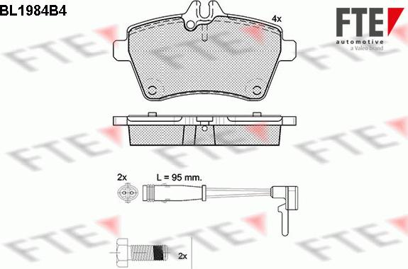 FTE 9010574 - Bremžu uzliku kompl., Disku bremzes www.autospares.lv