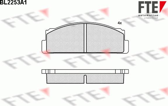 FTE 9010696 - Тормозные колодки, дисковые, комплект www.autospares.lv