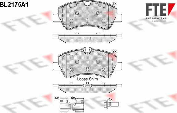 FTE 9010693 - Bremžu uzliku kompl., Disku bremzes autospares.lv