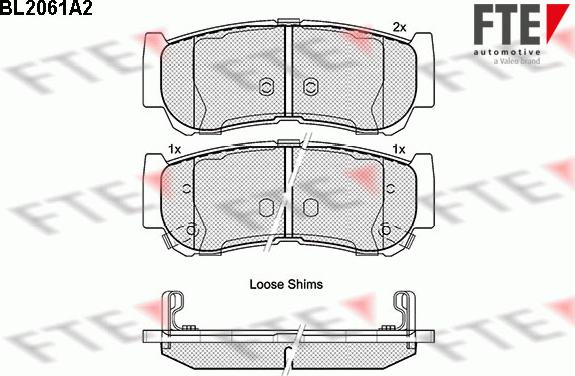 FTE BL2061A2 - Brake Pad Set, disc brake www.autospares.lv