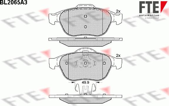 FTE 9010648 - Тормозные колодки, дисковые, комплект www.autospares.lv