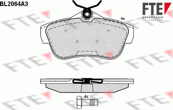 FTE BL2064A3 - Brake Pad Set, disc brake www.autospares.lv