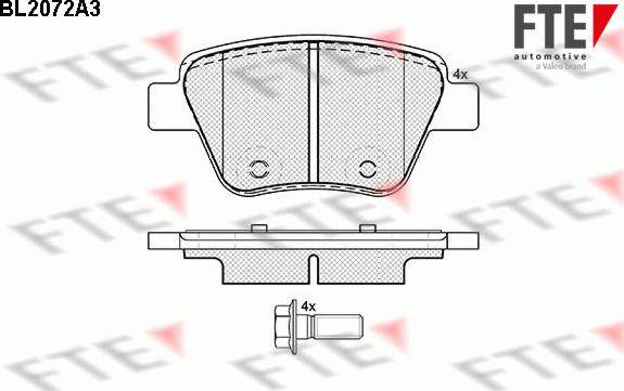 FTE BL2072A3 - Bremžu uzliku kompl., Disku bremzes www.autospares.lv