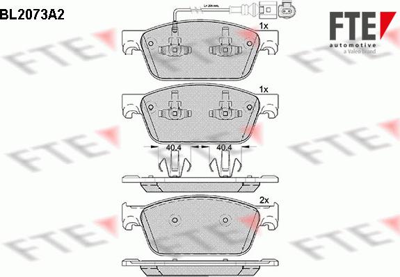 FTE 9010657 - Bremžu uzliku kompl., Disku bremzes www.autospares.lv